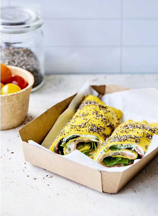 Foto van Chia-omeletwrap met kruidenkaas